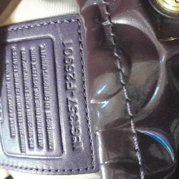 Coach Glossy Purple/Plum Tote - Picture 11 of 13